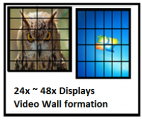 24x~48x Displays @4x6 or 8x3 formation Video Wall 